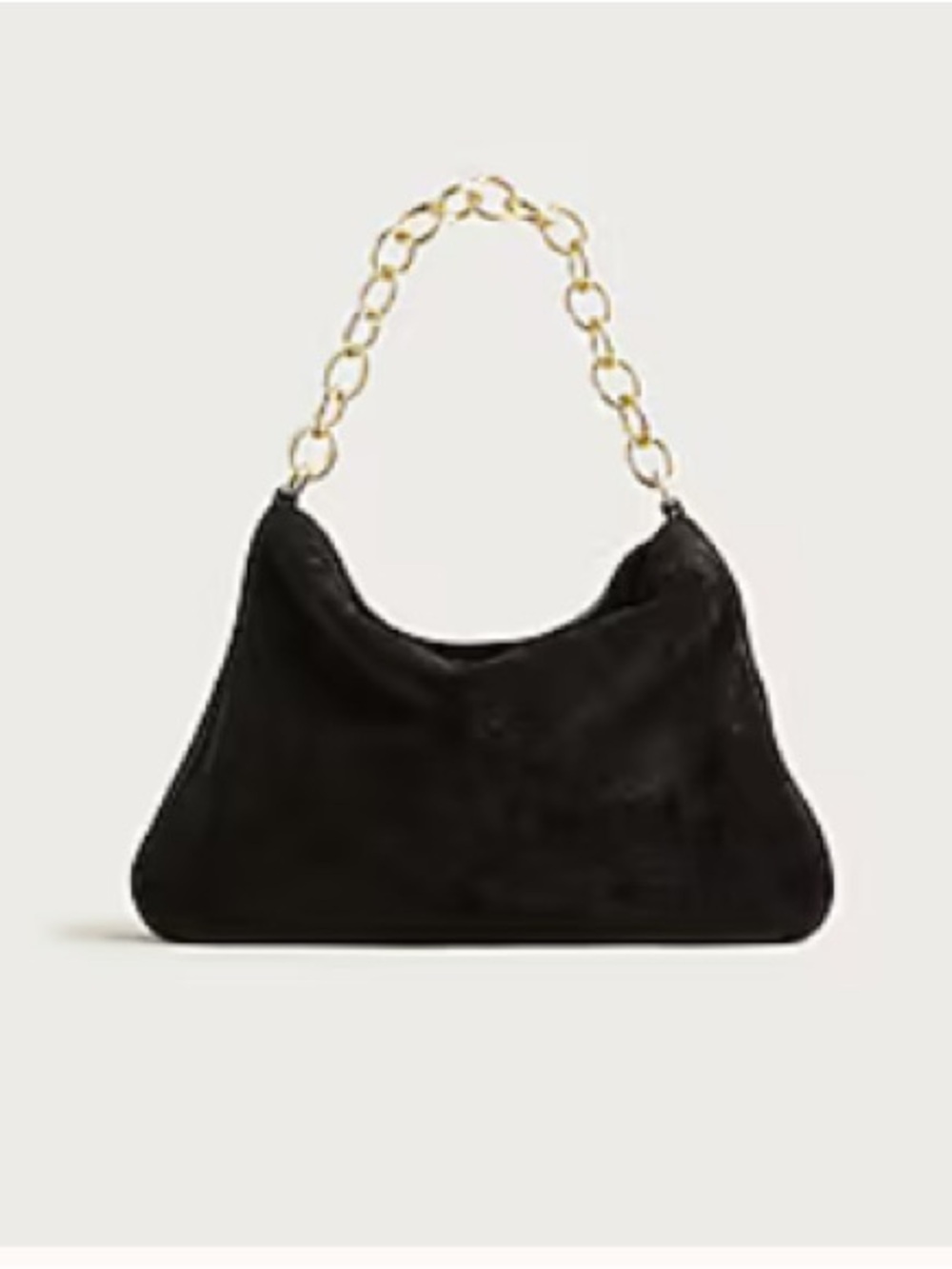 J. Crew Berkeley Chainlink Shoulder Bag in Black Suede